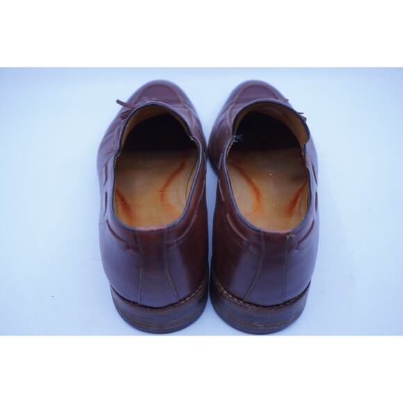 Beckett Simonon Bernard Tassel Loafers Brown Leather Handmade US Sz 11.5 - Picture 4 of 9